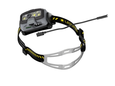 Ansicht unten Ledlenser HF8R Work Yellow Box Stirnlampe
