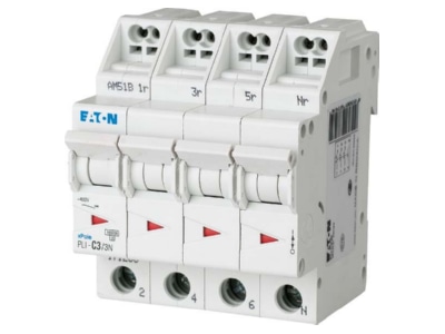 Product image Eaton PLI B3 3N Miniature circuit breaker 4 p B3A
