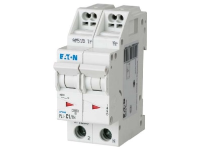 Product image Eaton PLI C1 1N Miniature circuit breaker 2 p C1A
