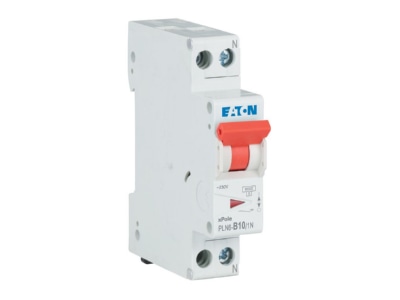 View right Eaton PLN6 B10 1N DE Miniature circuit breaker 2 p B10A