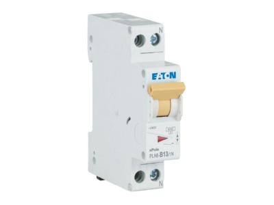 View right Eaton PLN6 B13 1N DE Miniature circuit breaker 2 p B13A
