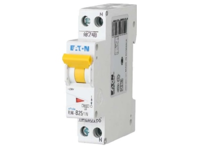 Product image Eaton PLN6 B25 1N DE Miniature circuit breaker 2 p B25A
