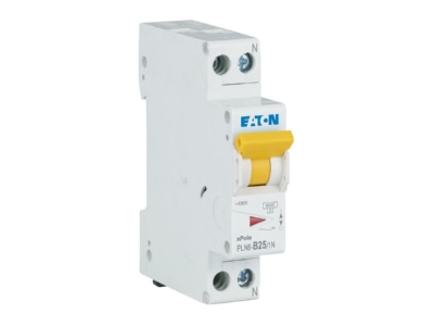 View right Eaton PLN6 B25 1N DE Miniature circuit breaker 2 p B25A