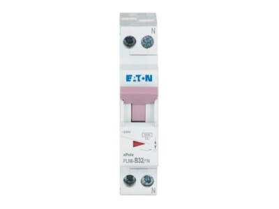 Front view Eaton PLN6 B32 1N DE Miniature circuit breaker 2 p B32A
