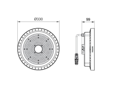 Mazeichnung Signify PLS BY121P G5  95569100 LED Hallenleuchte 840 BY121P G5 95569100