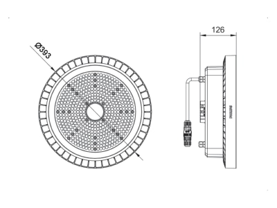 Mazeichnung Signify PLS BY122P G5  95588200 LED Hallenleuchte 865  DALI BY122P G5 95588200