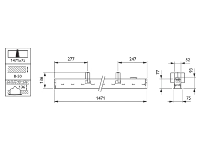 Dimensional drawing Signify PLS RC534B LED  97201800 Ceiling  wall luminaire RC534B LED 97201800