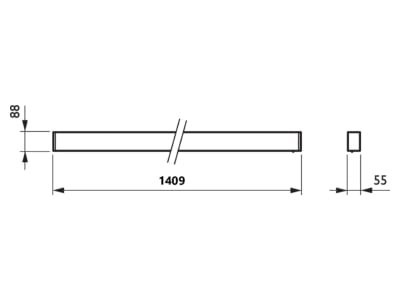 Dimensional drawing Signify PLS SM530C LED  97204900 Ceiling  wall luminaire SM530C LED 97204900