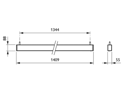 Mazeichnung Signify PLS SP533P LED  97271100 LED Anbau u Pendelleuchte 940  DALI SP533P LED 97271100