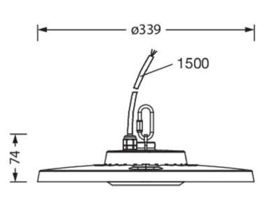 Ma�zeichnung Siteco 51HC41DA4FMB LED Hallenleuchte 840  DALI