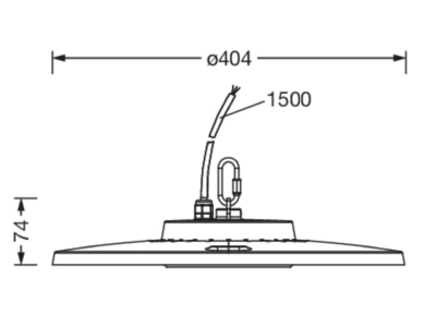 Ma�zeichnung Siteco 51HC41DA4JMB LED Hallenleuchte 840  DALI