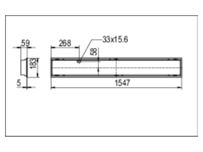 Dimensional drawing Ridi Leuchten EL ES1547ND  0828087 Ceiling  wall luminaire EL ES1547ND 0828087