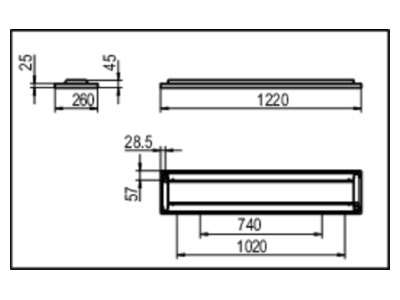 Dimensional drawing Ridi Leuchten F LINE PDI1  0637868 Pendant luminaire LED exchangeable F LINE PDI1 0637868