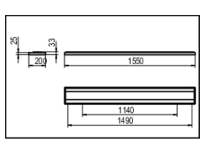 Dimensional drawing Ridi Leuchten F LINE PDI1  0637884 Pendant luminaire LED exchangeable F LINE PDI1 0637884