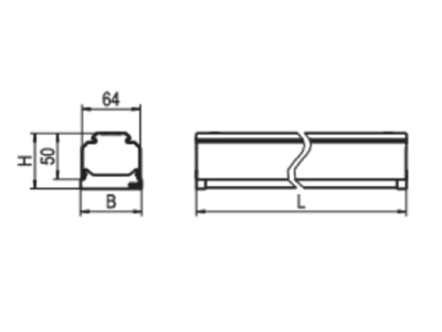 Line drawing Ridi Leuchten VL1GPS1537   1562009 Gear tray for light line system VL1GPS1537  1562009
