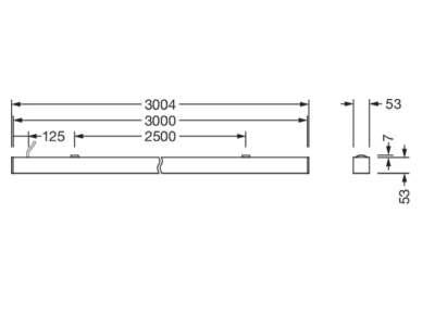Dimensional drawing Siteco 51MX23TCTAW Ceiling  wall luminaire