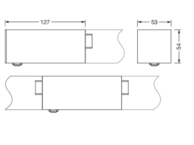 Dimensional drawing Siteco 59MX2CW100WA Light control system component