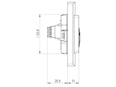 Mazeichnung Alre it RTBSU 401 063 00 Raumtemperaturregler Wechsler  Schalter RTBSU 401 06300