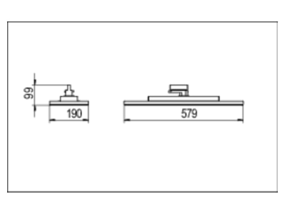 Dimensional drawing Ridi Leuchten BRITT0580ND  0326692 Ceiling  wall luminaire LED exchangeable BRITT0580ND 0326692