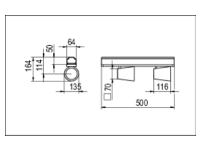 Dimensional drawing Ridi Leuchten VLMF CI 0321983  691 Downlight spot floodlight VLMF CI0321983  691