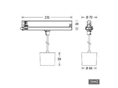 Mazeichnung LTS ORYOP101 10 930 45ws LED Pendelleuchte 3000K