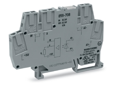 Produktbild WAGO 859 708 Optokoppler Klemme 24 24VDC 0 5A