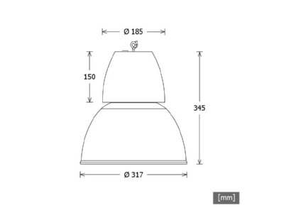 Mazeichnung LTS CAPL 300 3030 55 si LED Pendelleuchte silber 3000K 55Gr