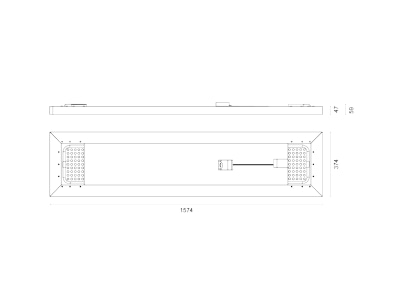 Dimensional drawing Lichtline 161595400162 Ceiling  wall luminaire LED exchangeable