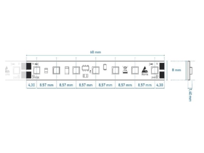 Mazeichnung Barthelme 50415733 LED Streifen 3 96m 24V 3000 K