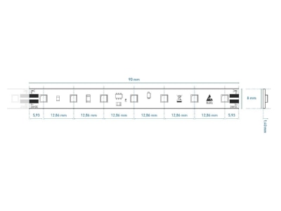 Mazeichnung Barthelme 50416015 LED Streifen 5 04m 24V 5700 K