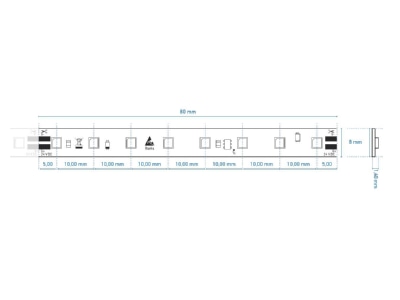 Dimensional drawing Barthelme 50416315 Light ribbon  hose  strip 24V white