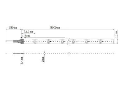 Mazeichnung Barthelme 51540134 LED Streifen 5m 24V 4000K IP54