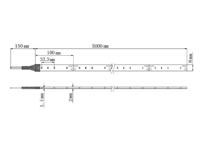 Dimensional drawing Barthelme 51540434 Light ribbon  hose  strip 12V white