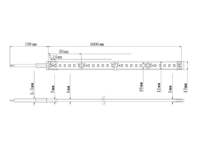 Dimensional drawing Barthelme 51540533 Light ribbon  hose  strip 24V white