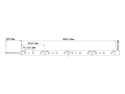 Dimensional drawing Barthelme 51541128 Light ribbon  hose  strip 12V white