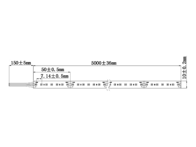 Dimensional drawing Barthelme 51541330 Light ribbon  hose  strip 24V white