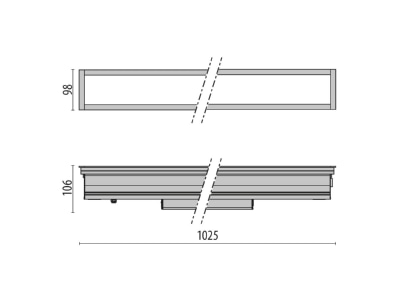 Dimensional drawing Performance in Light 305317 In ground luminaire LED exchangeable