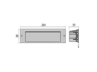 Dimensional drawing Performance in Light 3120551 Ceiling  wall luminaire 30x10W