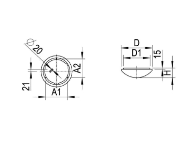 Dimensional drawing Ridi Leuchten RUFO ECO 390 2500840 Ceiling  wall luminaire 3x6W