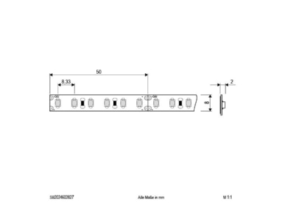 Dimensional drawing EVN SB2024602827 Light ribbon  hose  strip
