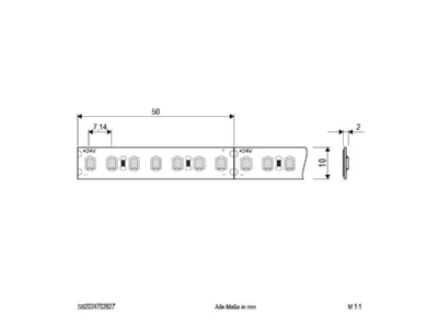 Dimensional drawing EVN SB2024702827 Light ribbon  hose  strip
