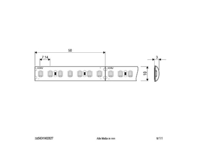 Dimensional drawing EVN SB54241402827 Light ribbon  hose  strip
