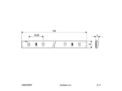 Dimensional drawing EVN SB5424302827 Light ribbon  hose  strip
