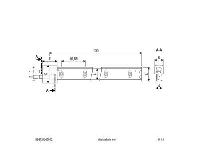 Mazeichnung EVN SB6724302802 LED Strip 5m 3000K 24V DC IP67