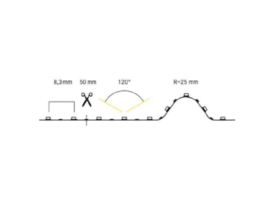 Dimensional drawing Brumberg 15314004 Light ribbon  hose  strip 24V white