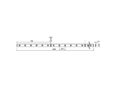 Dimensional drawing Brumberg 19302004 Light ribbon  hose  strip 24V white