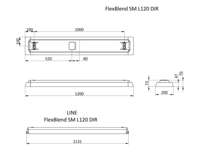 Dimensional drawing Philips Licht SM340C 28S  18228800 Ceiling  wall luminaire SM340C 28S 18228800
