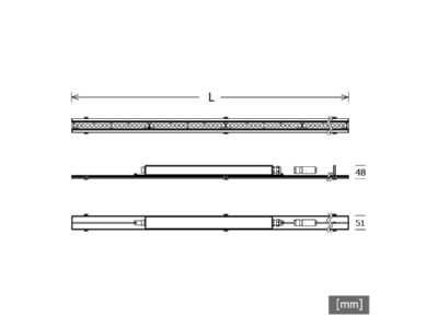 Dimensional drawing LTS LKIPL0701083014081D  Batten luminaire LED not exchangeable