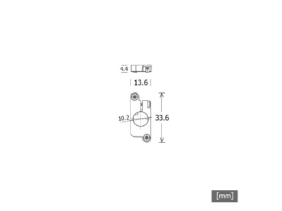 Dimensional drawing LTS NEO Z LA S 9519 5 sw Adapter for luminaires