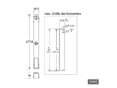 Mazeichnung LTS NEOZLA9519166MKEws Adaptergehaeuse weiss